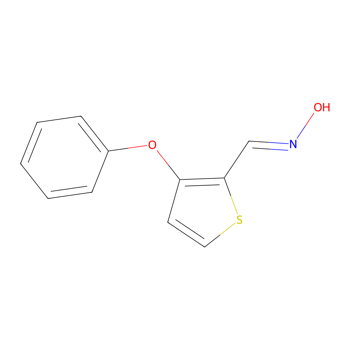N-[(3-phenoxythiophen-2-yl)methylidene]hydroxylamine molecular structure, CAS 175203-75-5