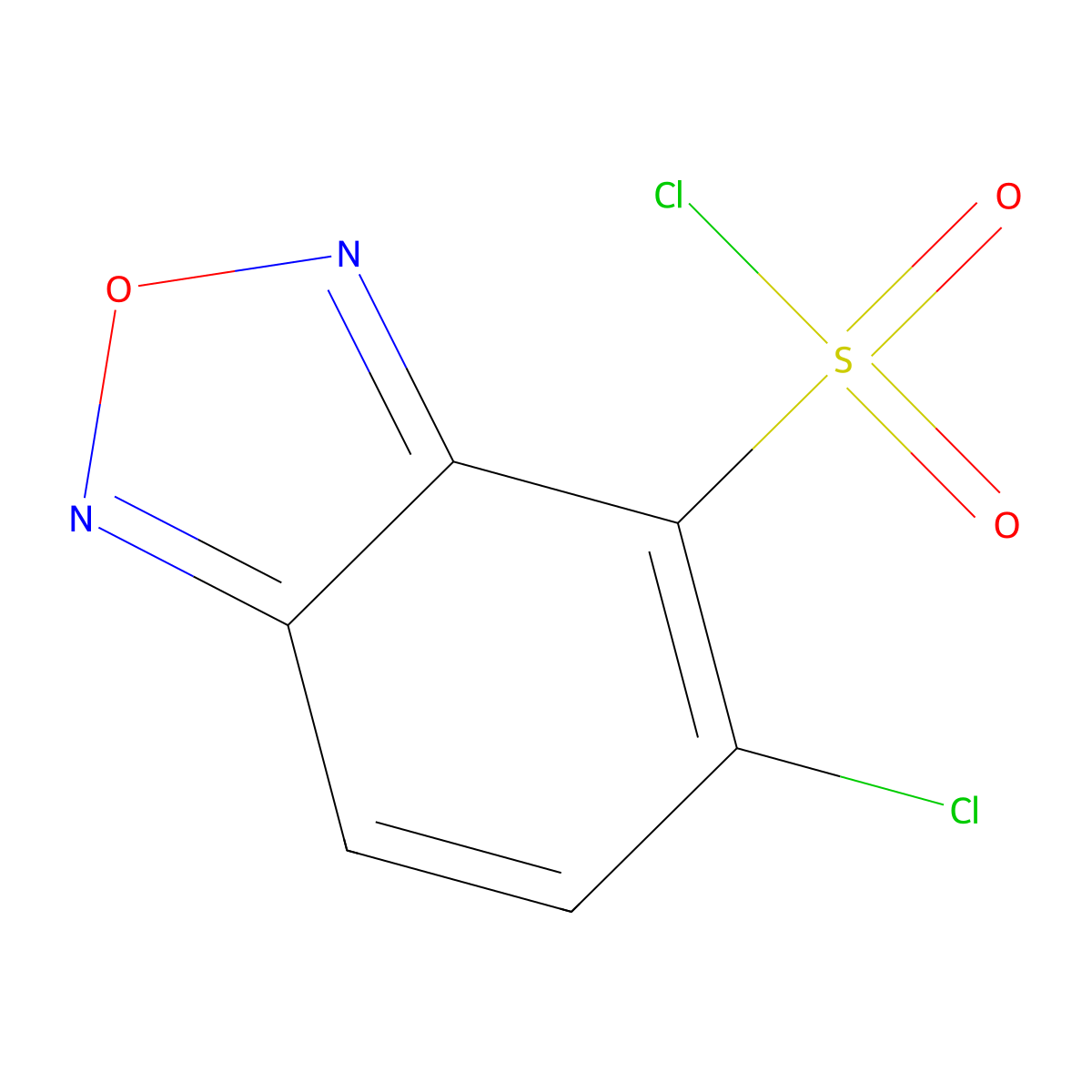 5-Chloro-2,1,3-benzoxadiazole-4-sulfonyl chloride molecular structure, CAS 175203-78-8