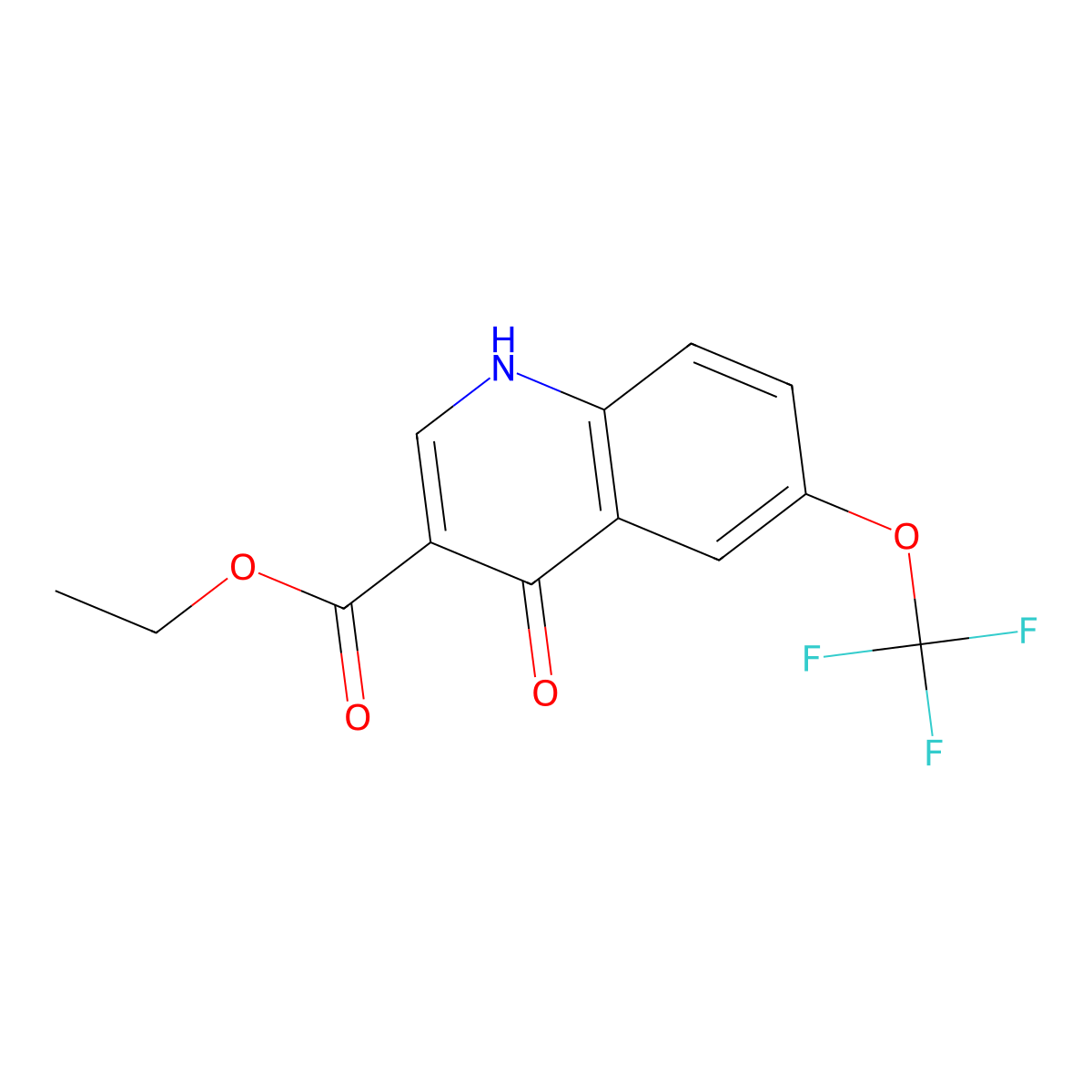 Ethyl 4-hydroxy-6-(trifluoromethoxy)-3-quinolinecarboxylate molecular structure, CAS 175203-85-7