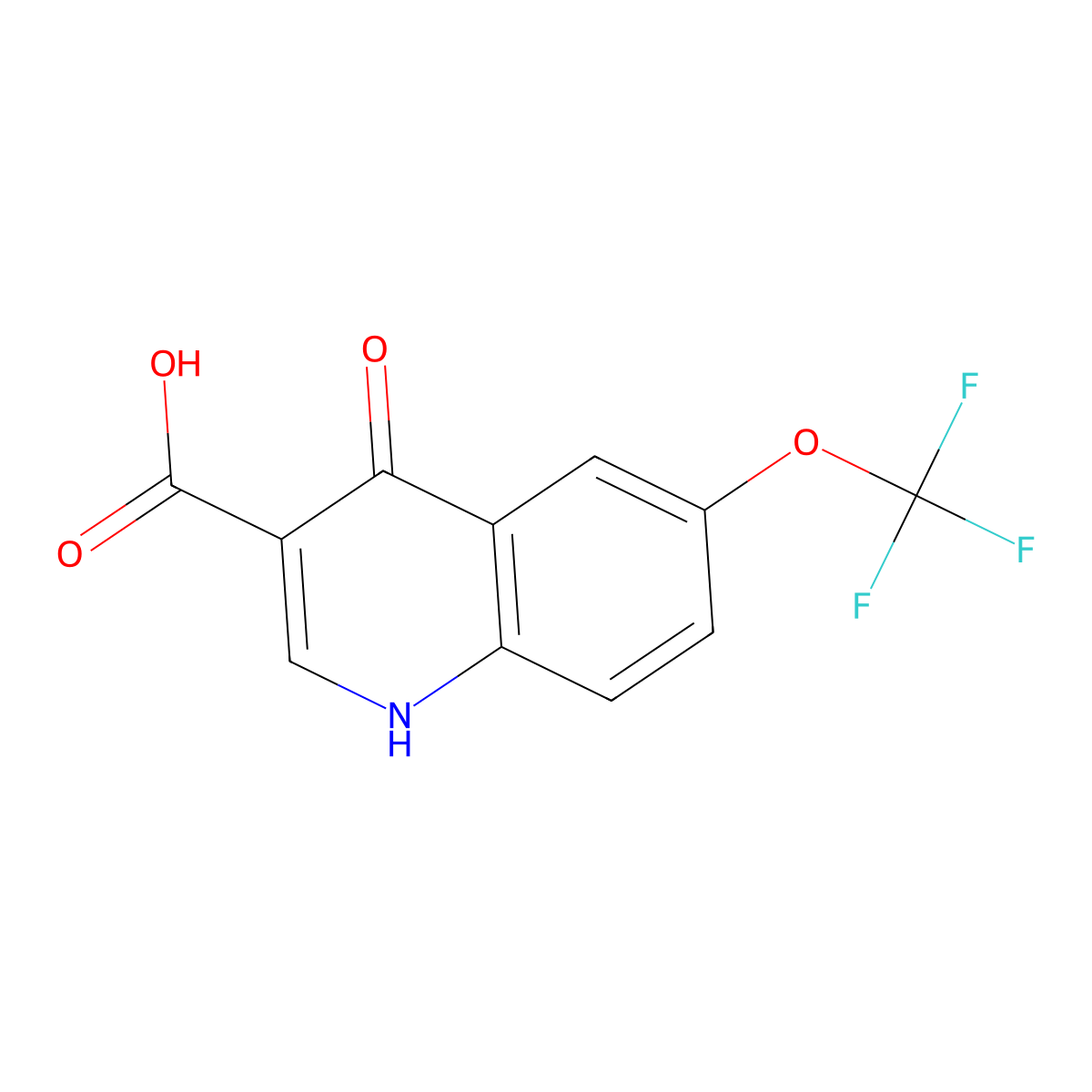 4-Hydroxy-6-(trifluoromethoxy)quinoline-3-carboxylic acid molecular structure, CAS 175203-86-8