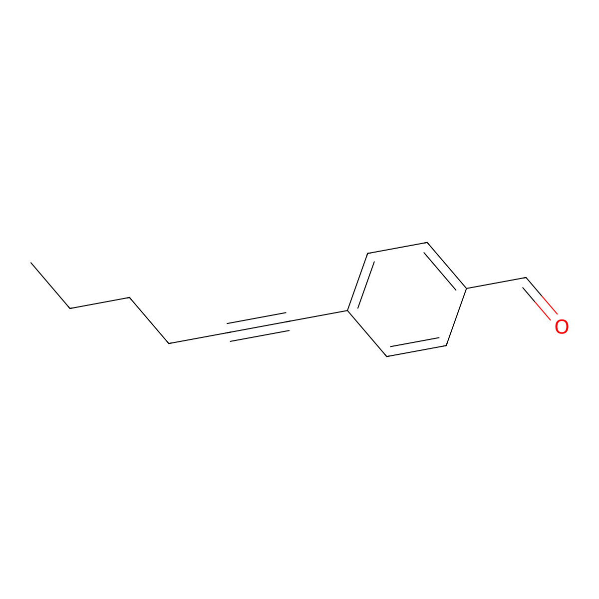 4-Hex-1-ynylbenzaldehyde molecular structure, CAS 175203-90-4