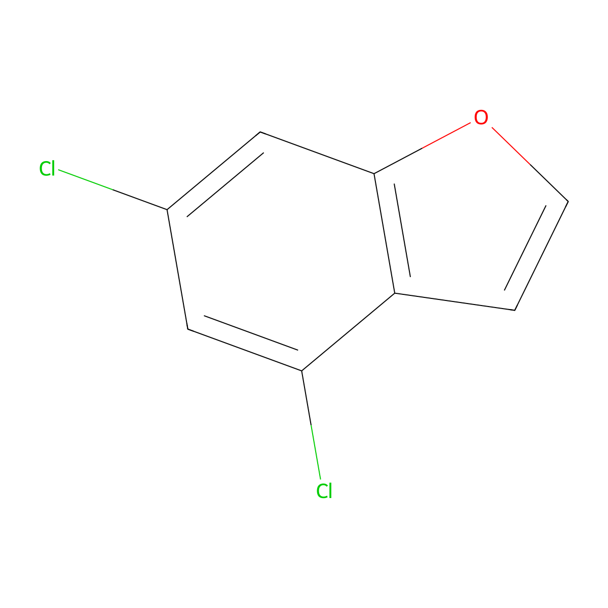 4,6-Dichlorobenzofuran molecular structure, CAS 175203-95-9