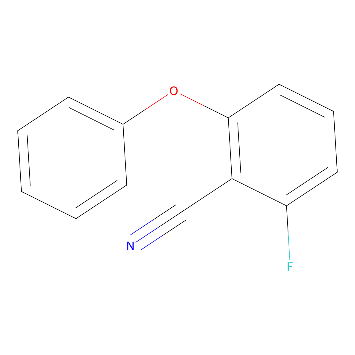 2-Fluoro-6-phenoxybenzonitrile molecular structure, CAS 175204-06-5