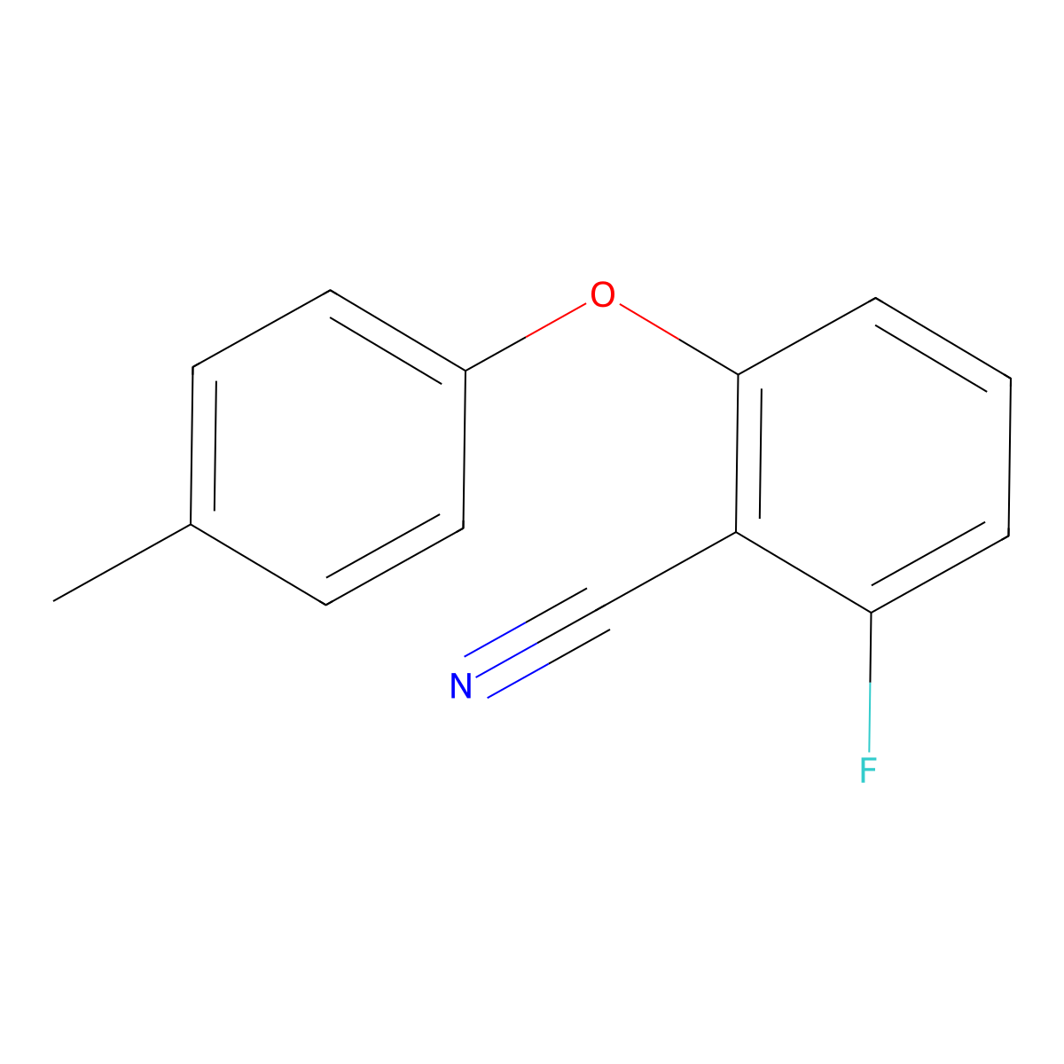 2-Fluoro-6-(4-methylphenoxy)benzonitrile molecular structure, CAS 175204-08-7