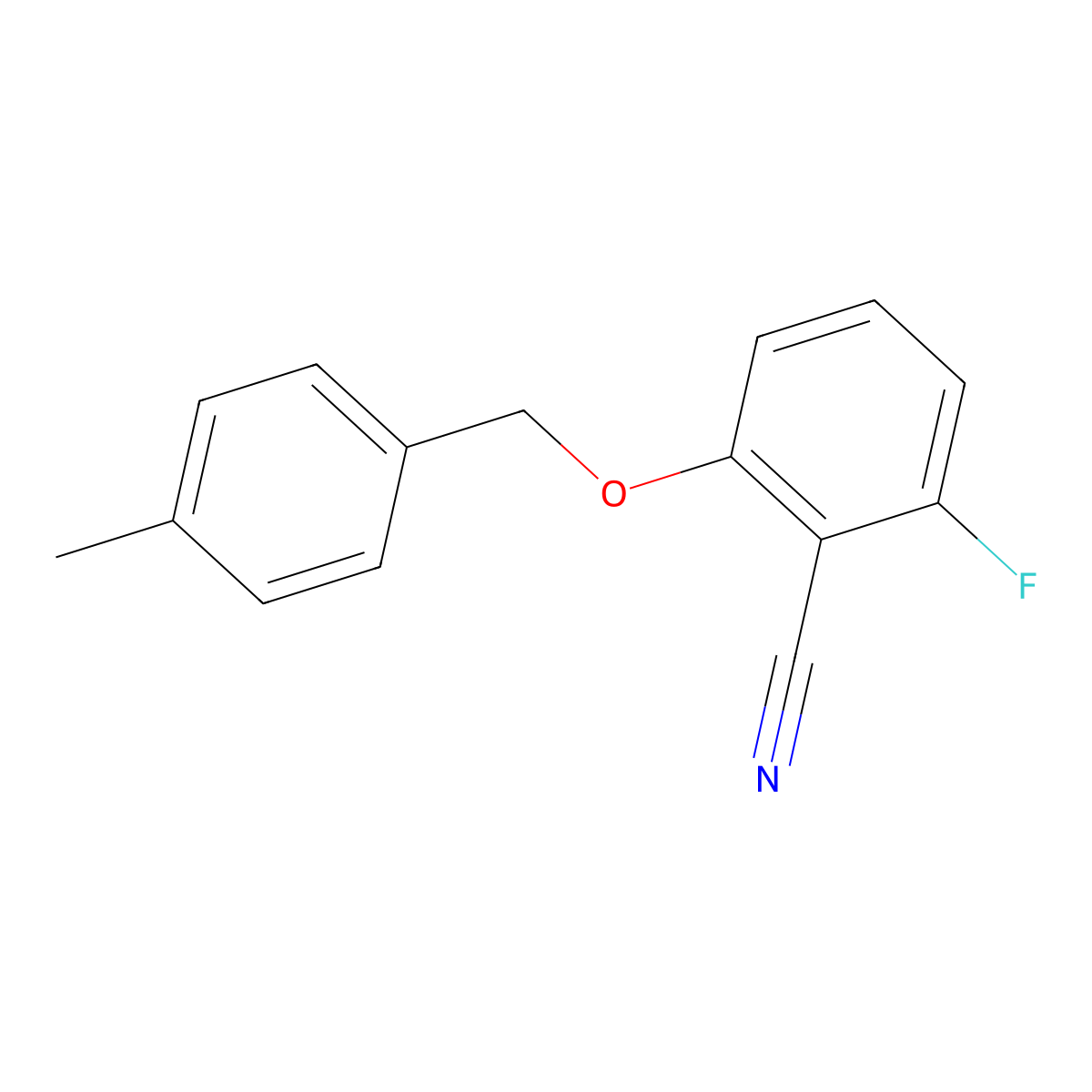 2-Fluoro-6-(4-methylbenzyloxy)benzonitrile molecular structure, CAS 175204-09-8