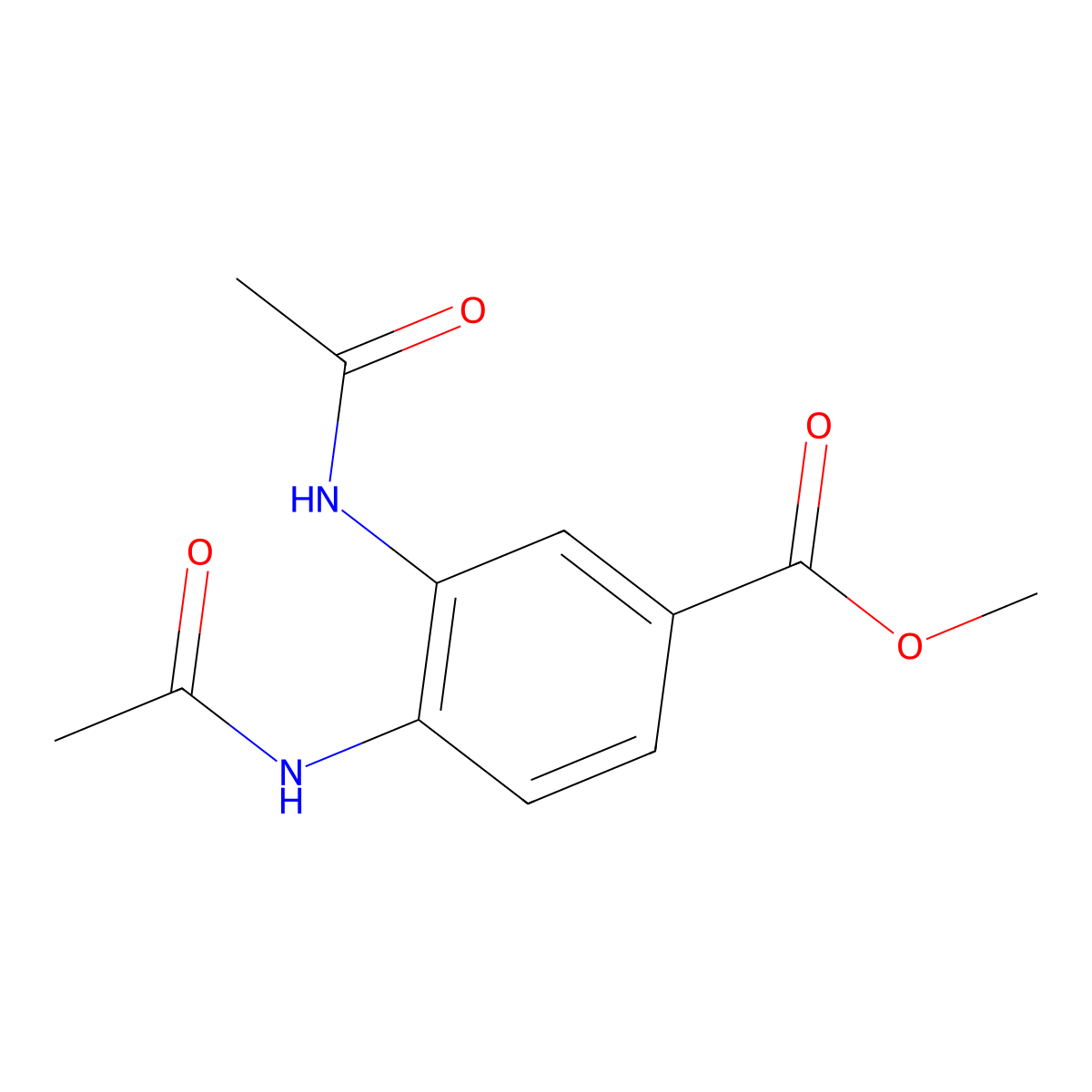 Methyl 3,4-diacetamidobenzoate molecular structure, CAS 175204-18-9