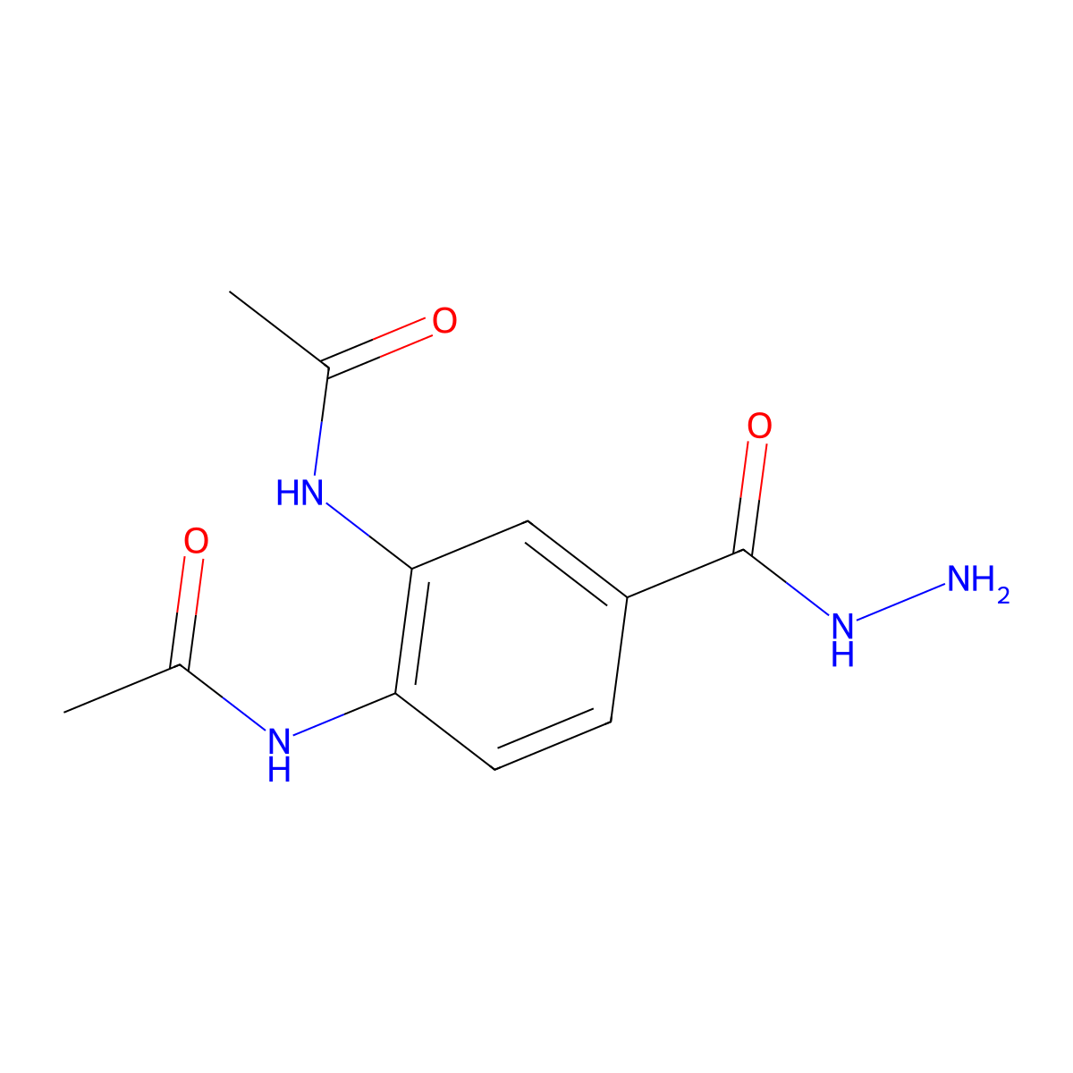 N-[2-acetamido-4-(hydrazinecarbonyl)phenyl]acetamide molecular structure, CAS 175204-20-3