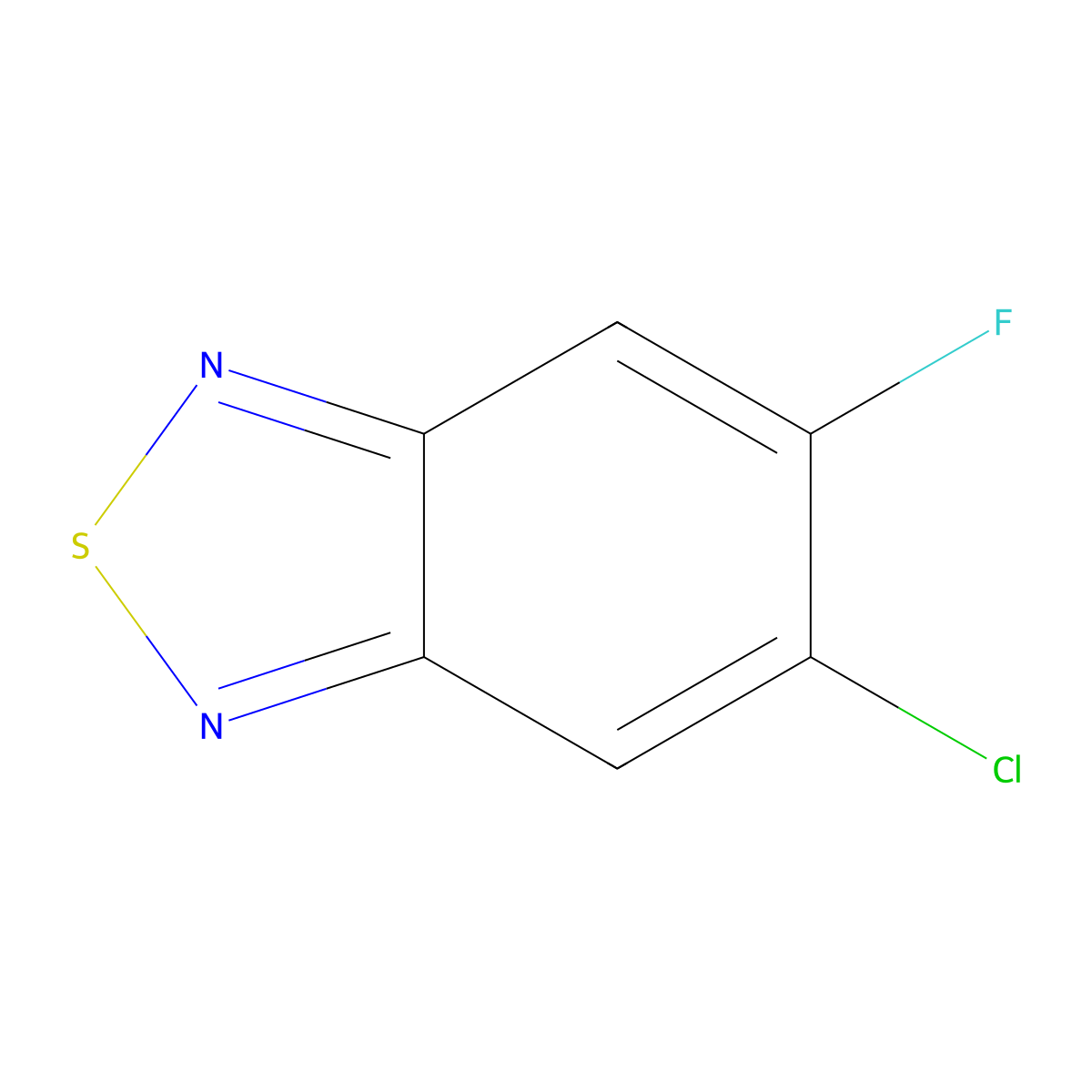 5-Chloro-6-fluoro-2,1,3-benzothiadiazole molecular structure, CAS 175204-22-5