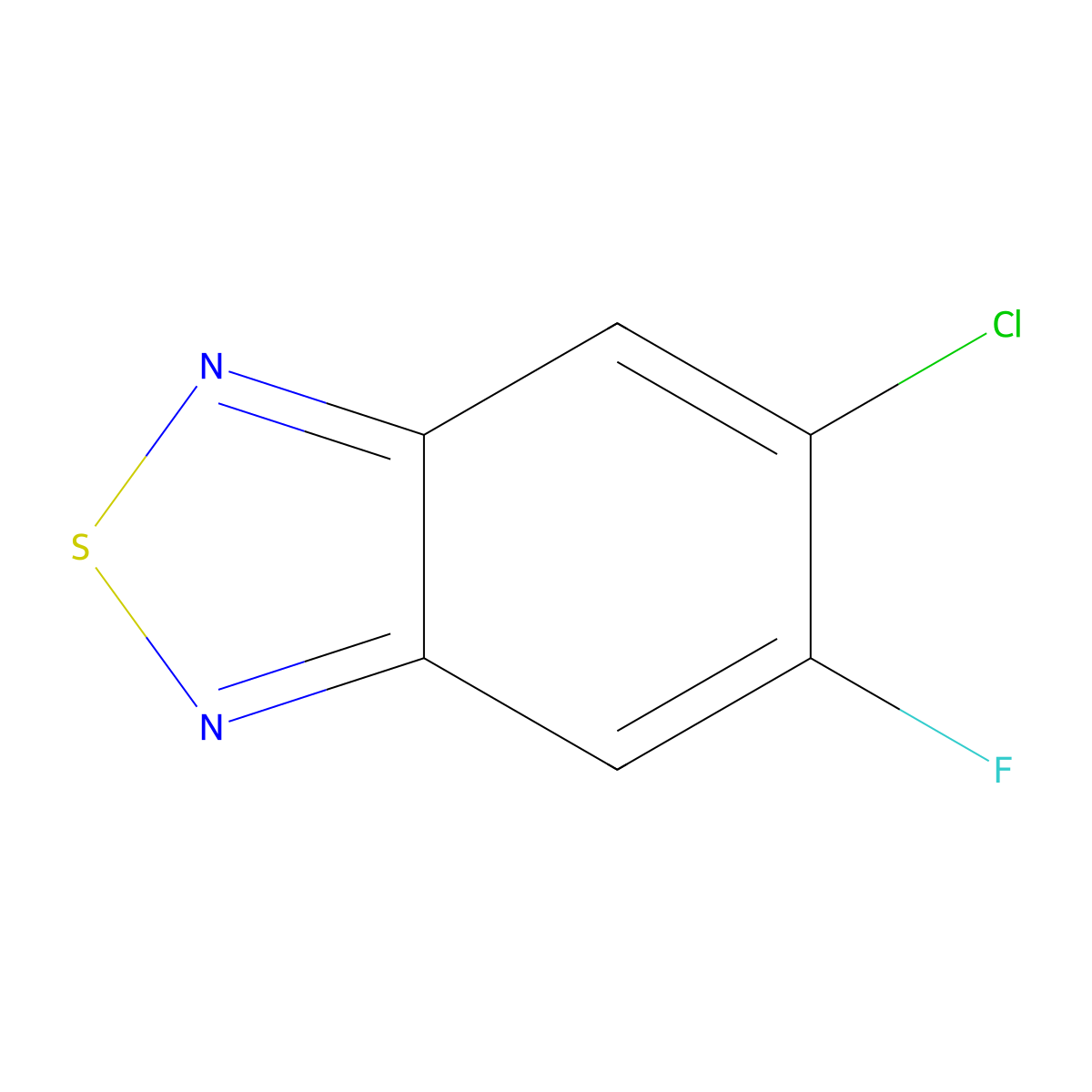 5-Chloro-6-fluoro-2,1,3-benzothiadiazole molecular structure, CAS 175204-22-5