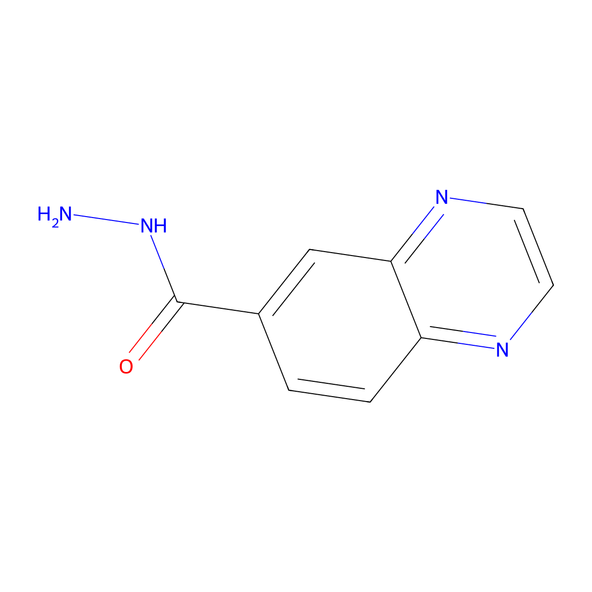 Quinoxaline-6-carbohydrazide molecular structure, CAS 175204-23-6
