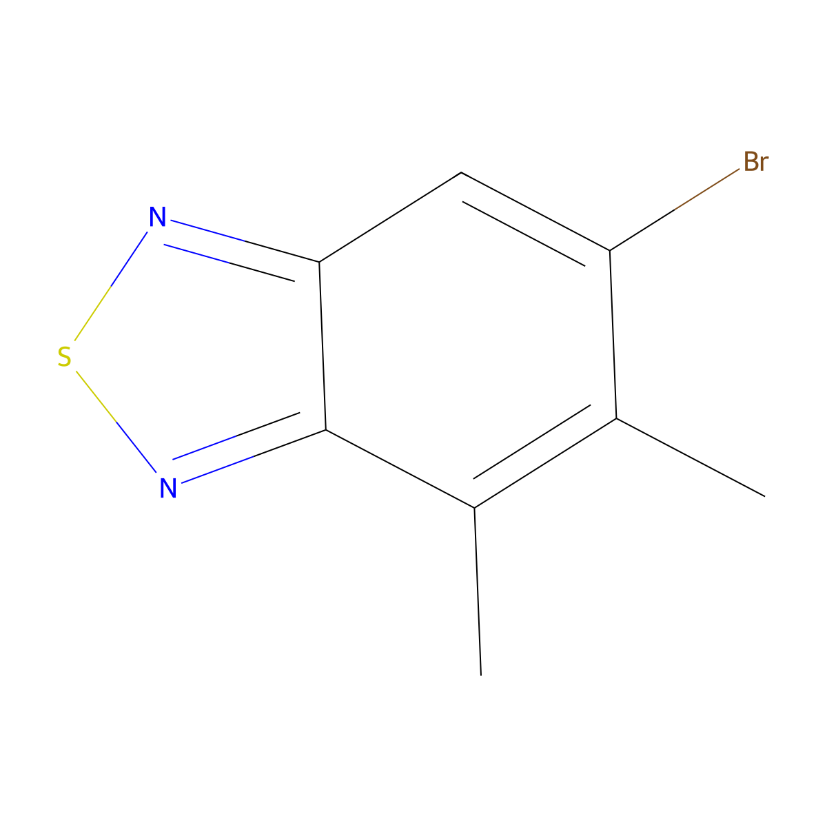 6-Bromo-4,5-dimethyl-2,1,3-benzothiadiazole molecular structure, CAS 175204-24-7