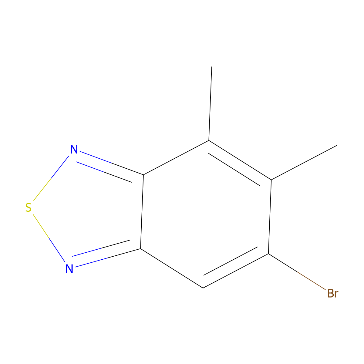 6-Bromo-4,5-dimethyl-2,1,3-benzothiadiazole molecular structure, CAS 175204-24-7