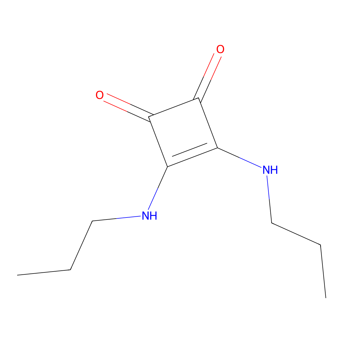 3,4-Bis(propylamino)cyclobut-3-ene-1,2-dione molecular structure, CAS 175204-26-9