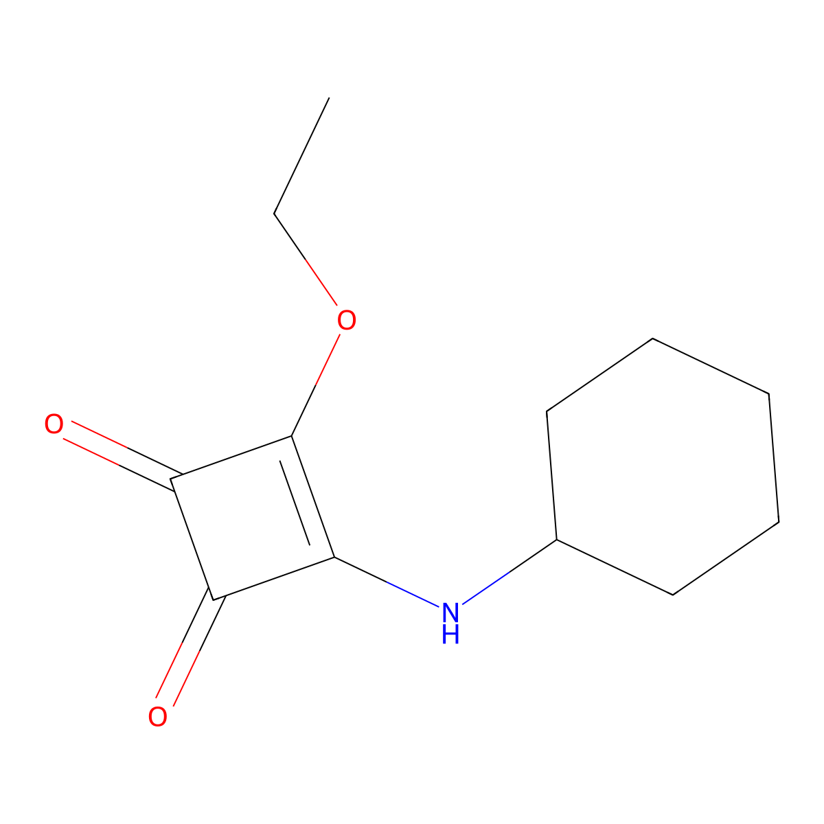 3-(Cyclohexylamino)-4-ethoxycyclobut-3-ene-1,2-dione molecular structure, CAS 175204-28-1