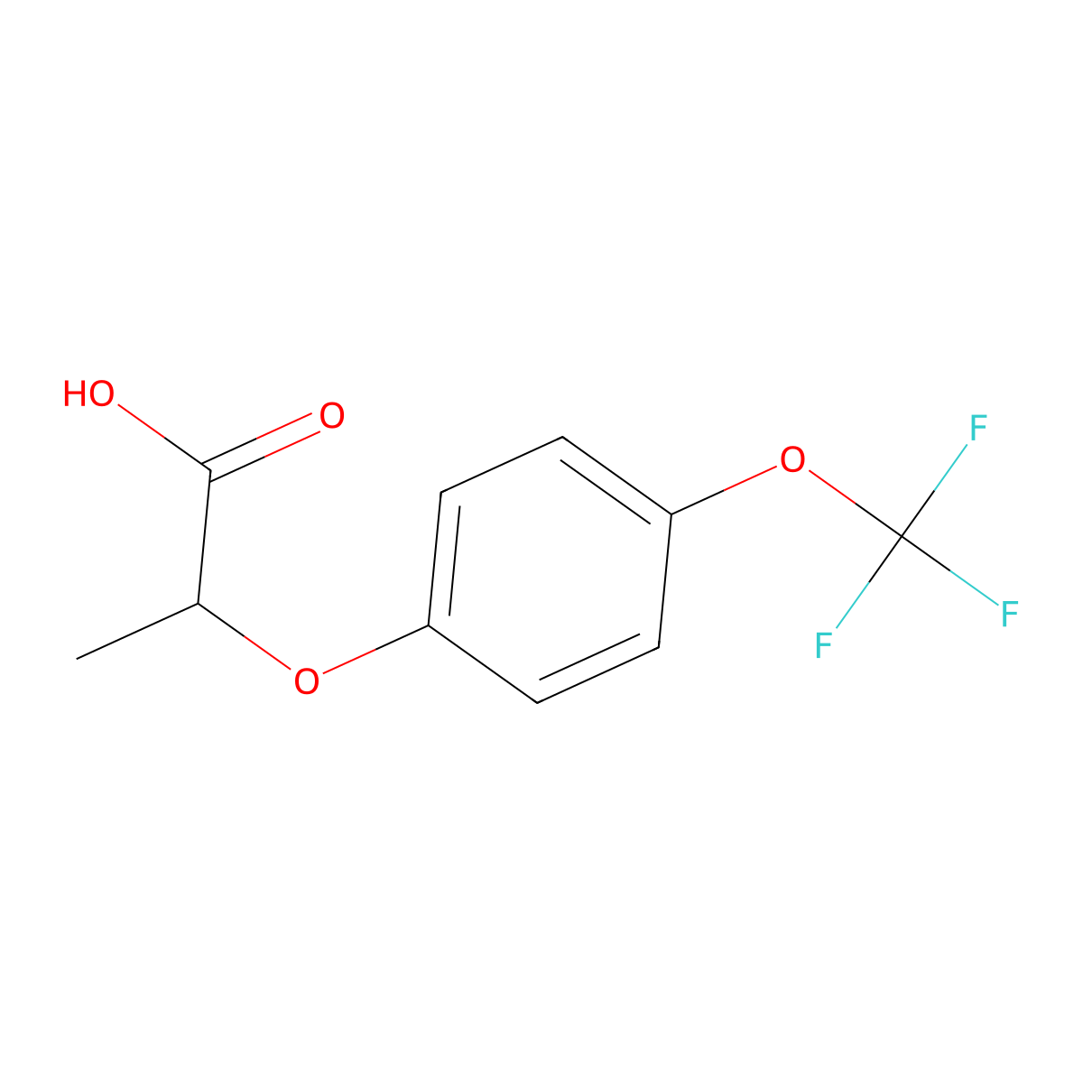 2-(4-(Trifluoromethoxy)phenoxy)propanoic acid molecular structure, CAS 175204-35-0