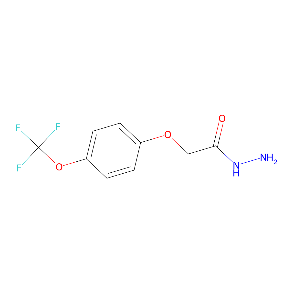 2-(4-(Trifluoromethoxy)phenoxy)acetic acid hydrazide molecular structure, CAS 175204-36-1