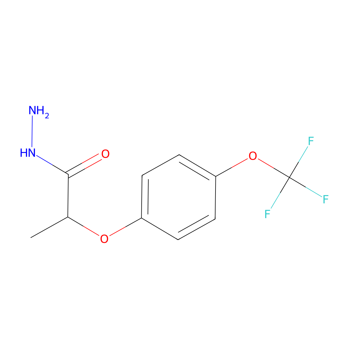 2-(4-(Trifluoromethoxy)phenoxy)propanehydrazide molecular structure, CAS 175204-37-2