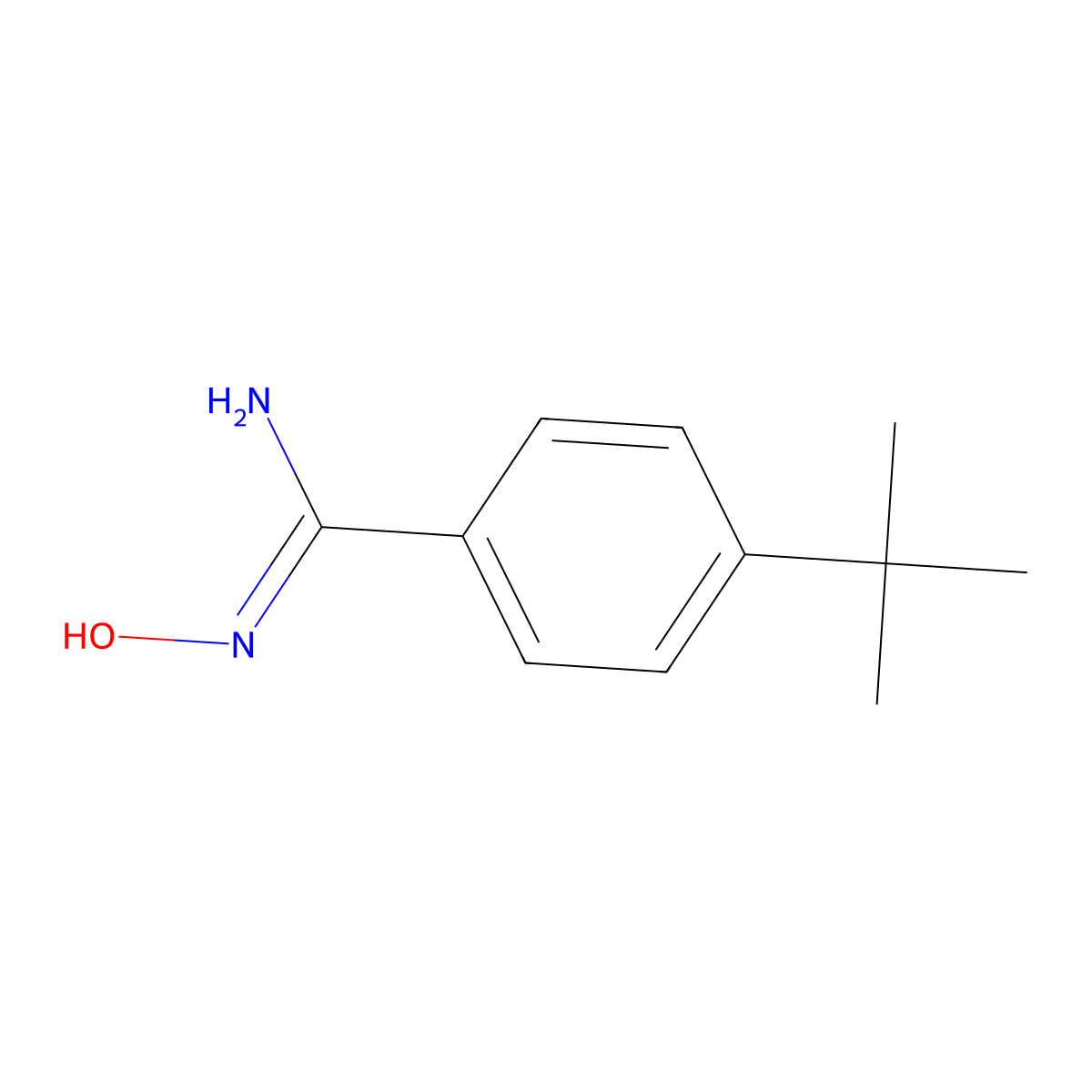 4-tert-butyl-N'-hydroxybenzenecarboximidamide molecular structure, CAS 175204-39-4