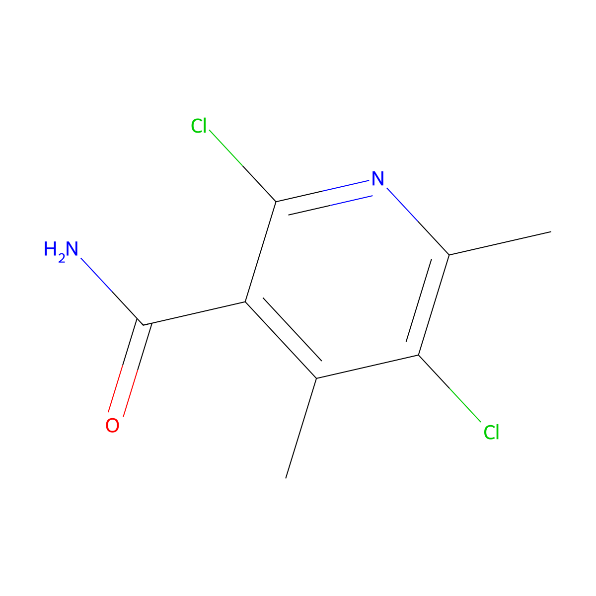 2,5-Dichloro-4,6-dimethylnicotinamide molecular structure, CAS 175204-44-1
