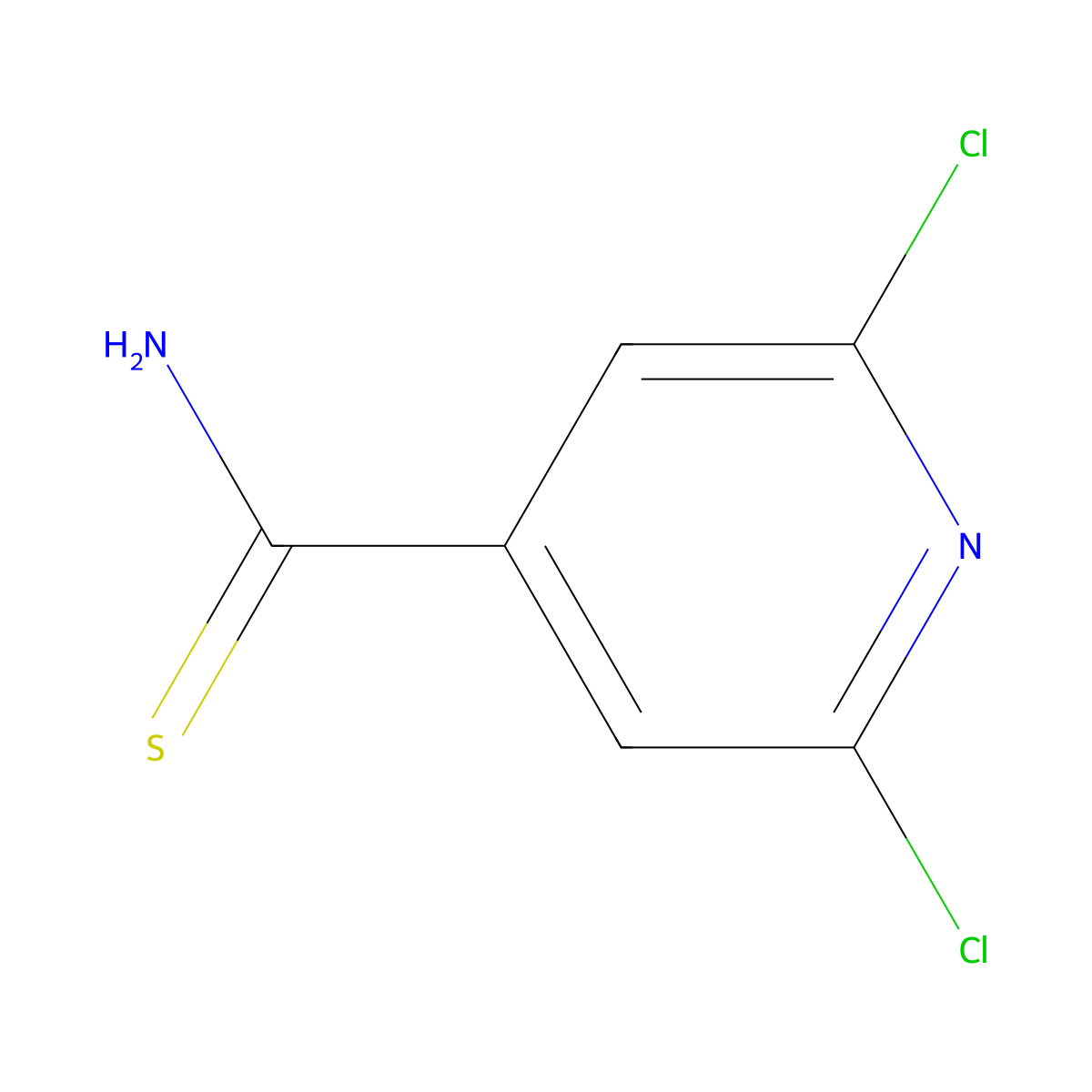 2,6-Dichloropyridine-4-carbothioamide molecular structure, CAS 175204-46-3