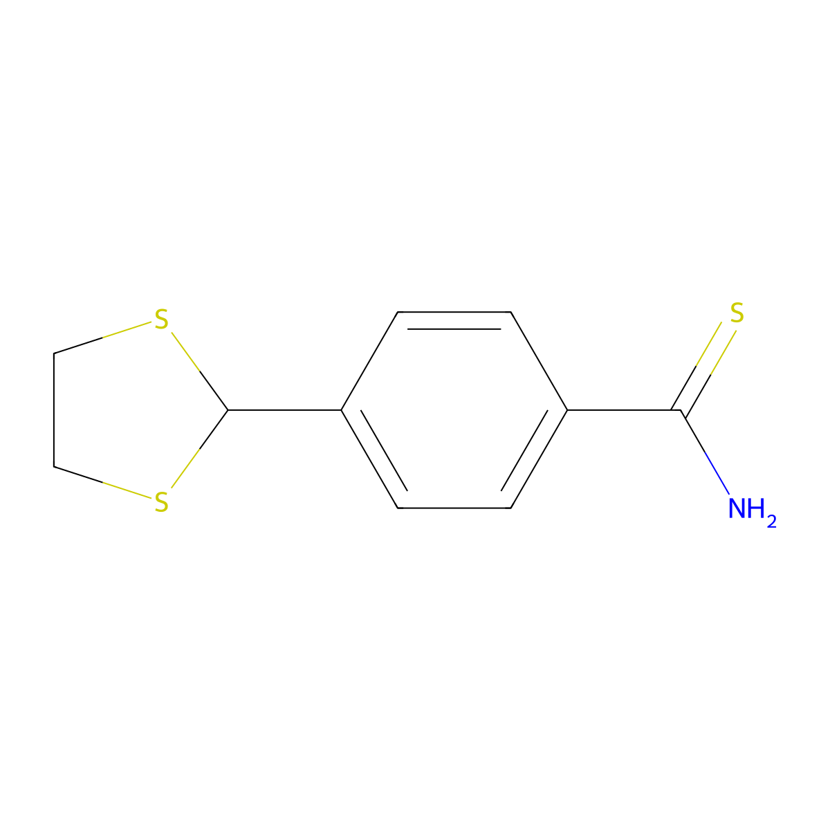 4-(1,3-Dithiolan-2-yl)benzene-1-carbothioamide molecular structure, CAS 175204-52-1
