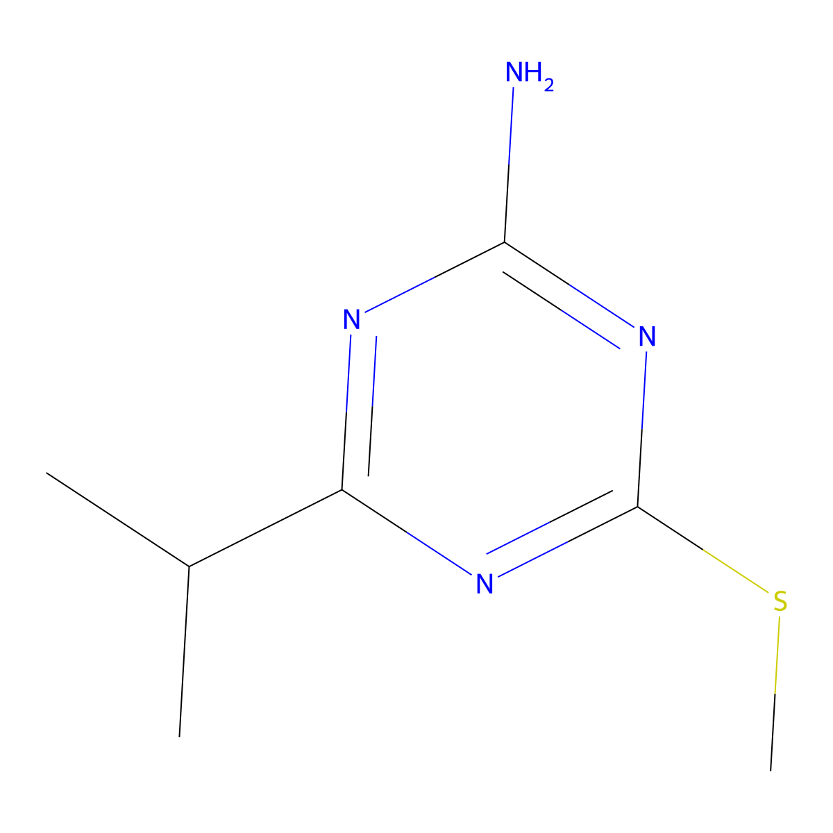 4-(Methylsulfanyl)-6-(propan-2-yl)-1,3,5-triazin-2-amine molecular structure, CAS 175204-55-4