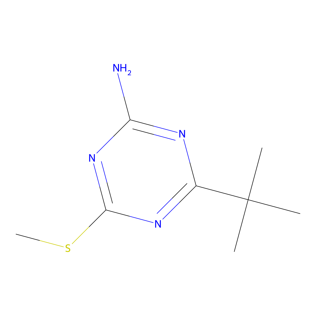 4-(Tert-butyl)-6-(methylthio)-1,3,5-triazin-2-amine molecular structure, CAS 175204-56-5