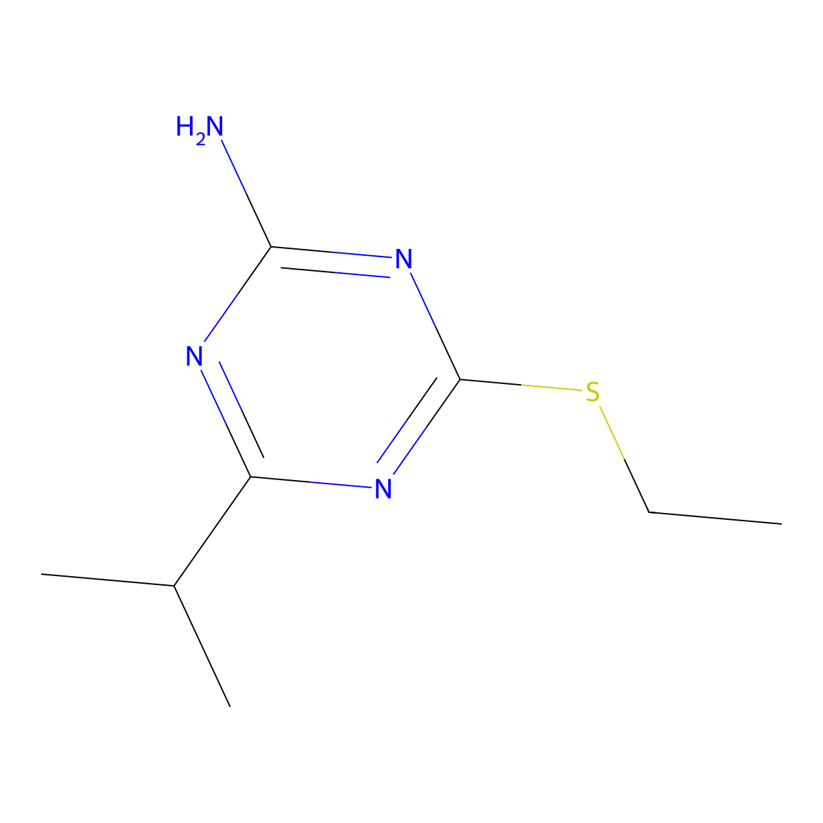 4-(Ethylthio)-6-isopropyl-1,3,5-triazin-2-amine molecular structure, CAS 175204-60-1