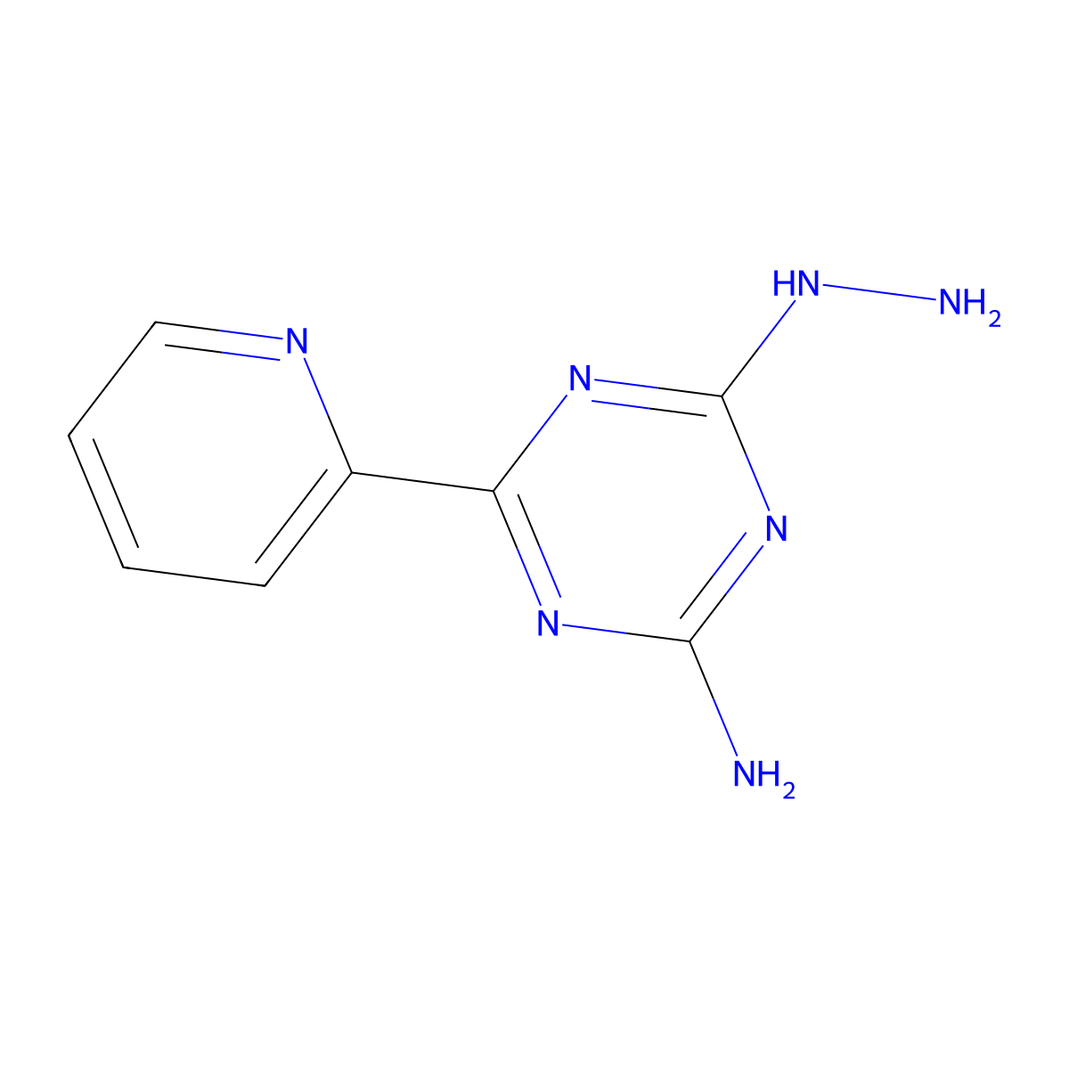 4-Hydrazinyl-6-(pyridin-2-yl)-1,3,5-triazin-2-amine molecular structure, CAS 175204-69-0