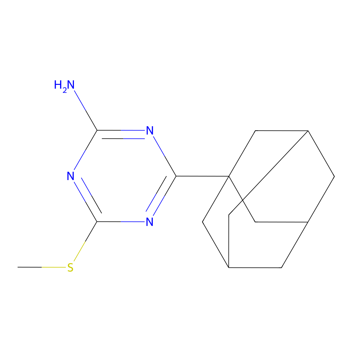 4-(Adamantan-1-yl)-6-(methylthio)-1,3,5-triazin-2-amine molecular structure, CAS 175204-72-5