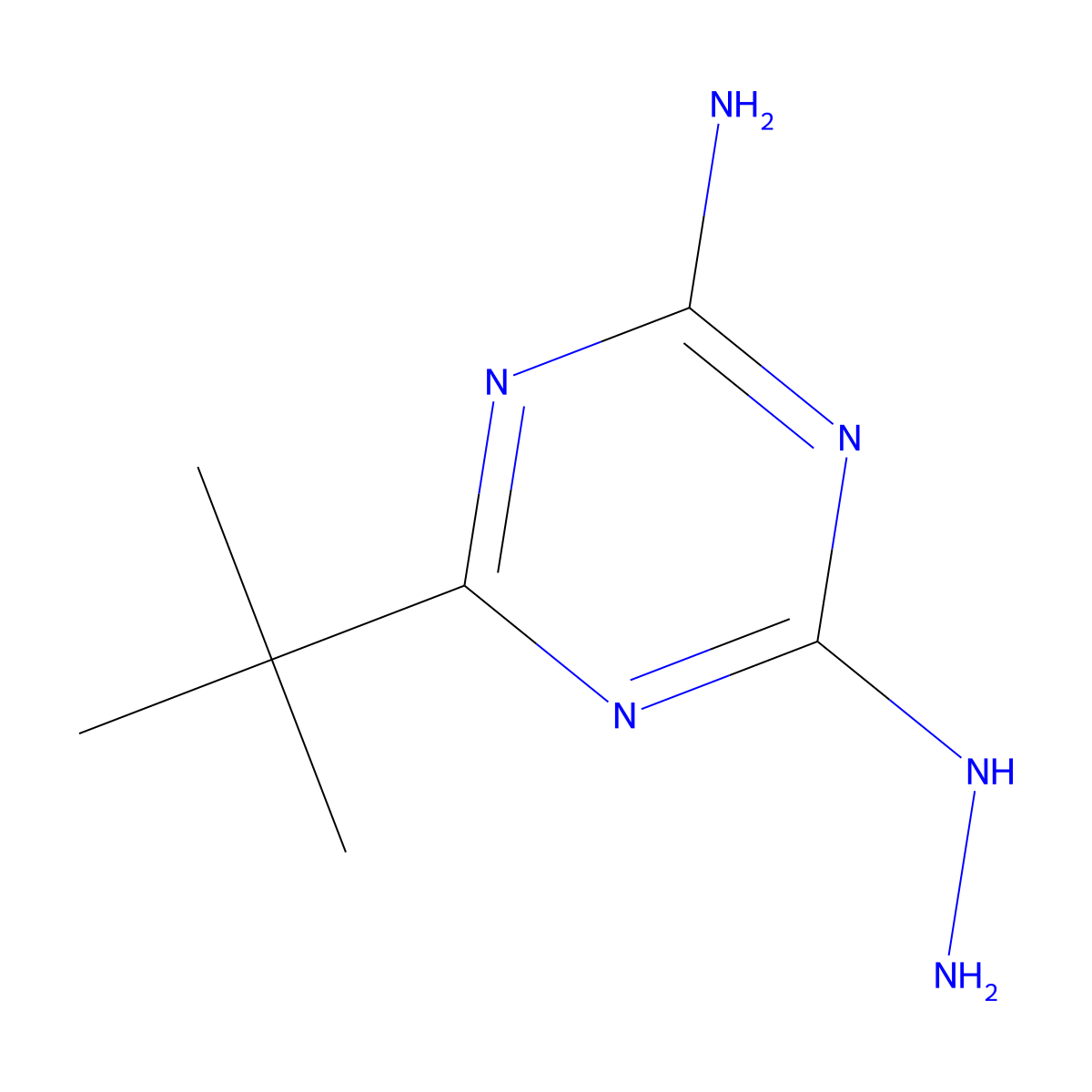4-(tert-Butyl)-6-hydrazinyl-1,3,5-triazin-2-amine molecular structure, CAS 175204-78-1
