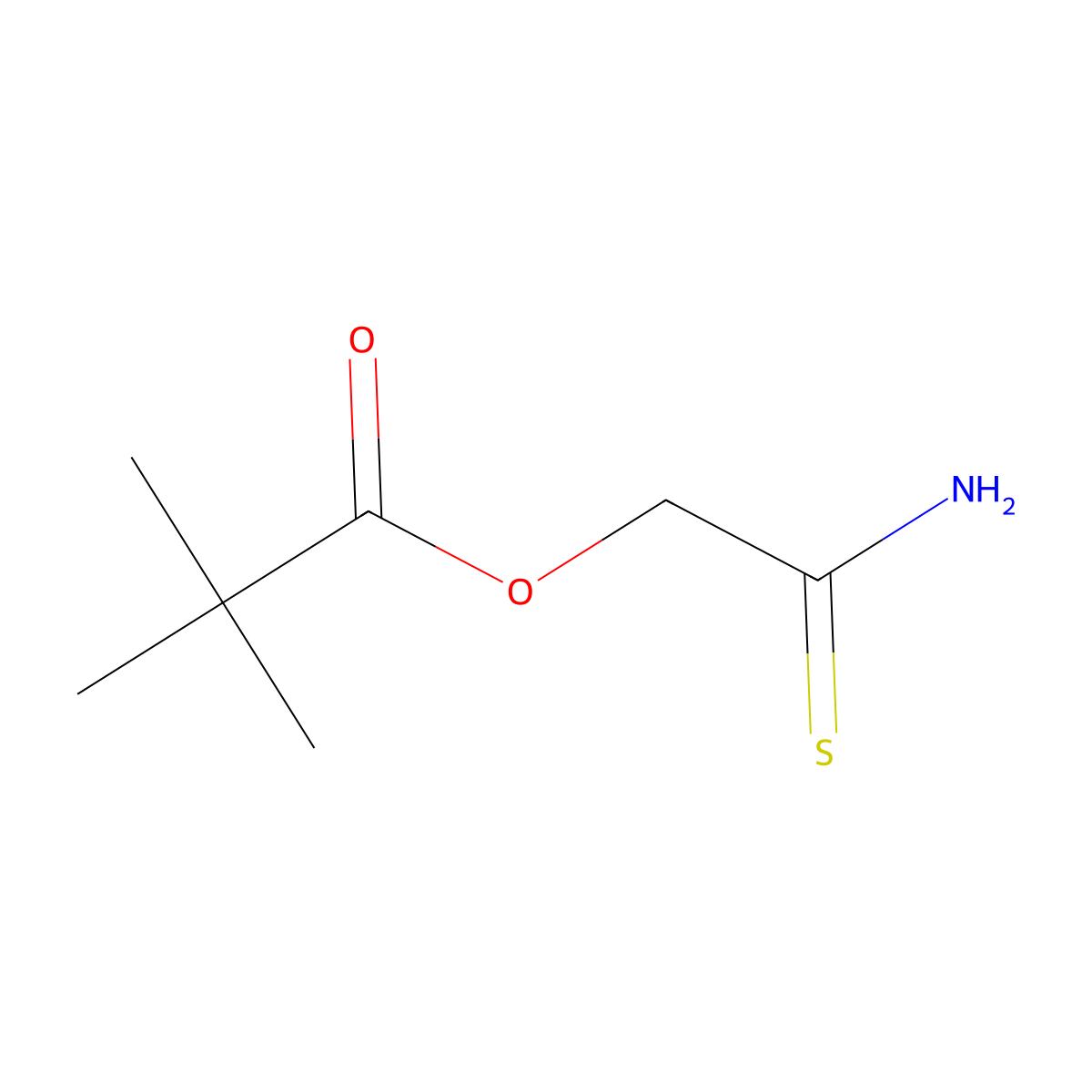 2-Amino-2-thioxoethyl 2,2-dimethylpropanoate molecular structure, CAS 175204-79-2