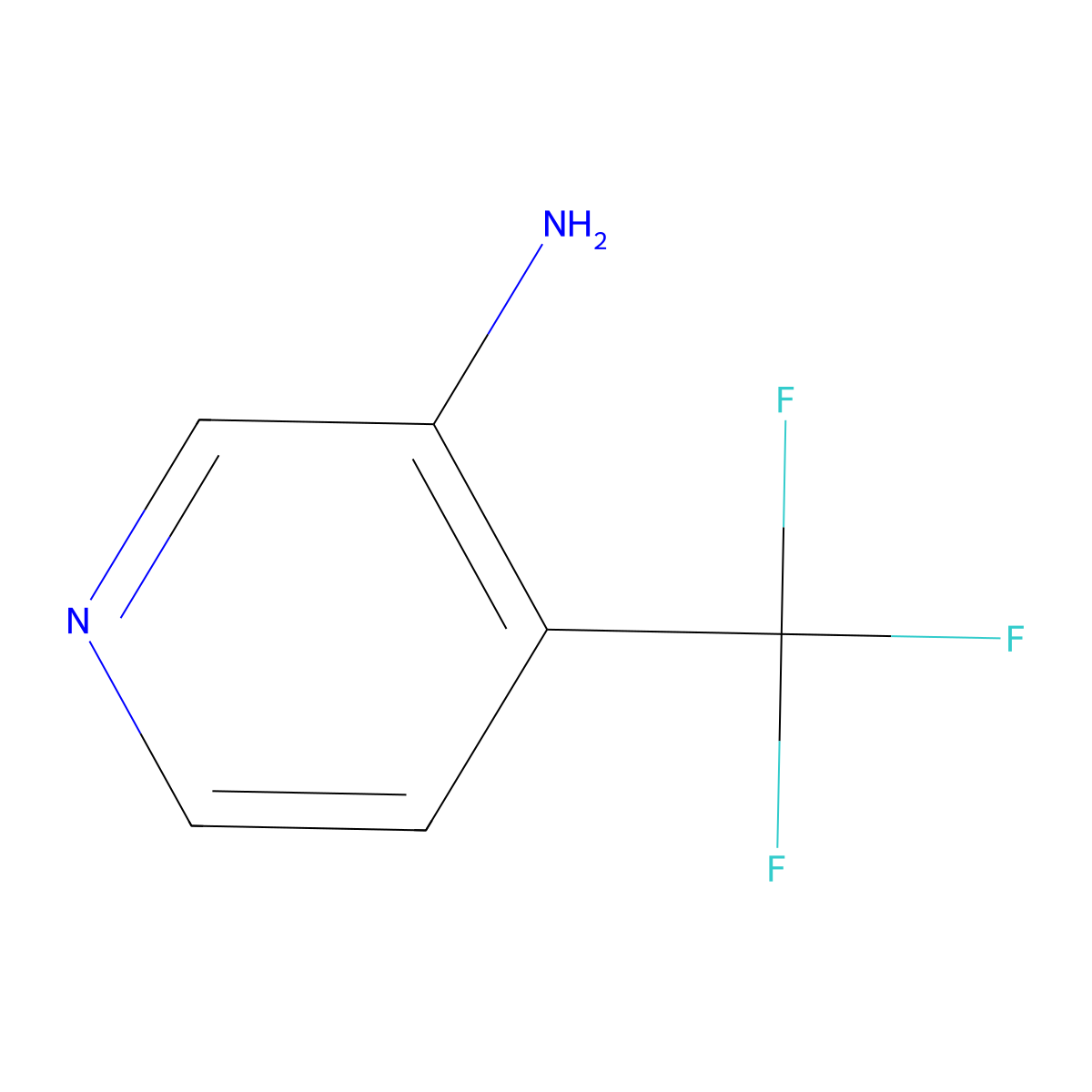 3-Amino-4-(trifluoromethyl)pyridine molecular structure, CAS 175204-80-5