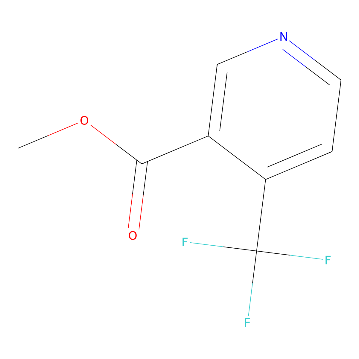 Methyl 4-(trifluoromethyl)nicotinate molecular structure, CAS 175204-82-7