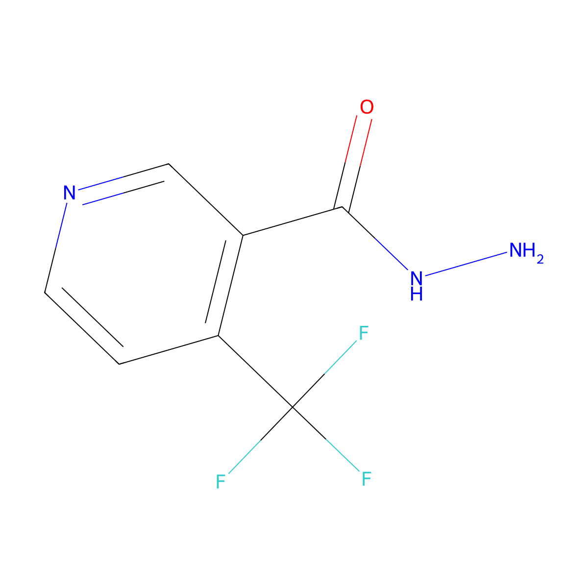 4-(Trifluoromethyl)pyridine-3-carbohydrazide molecular structure, CAS 175204-84-9