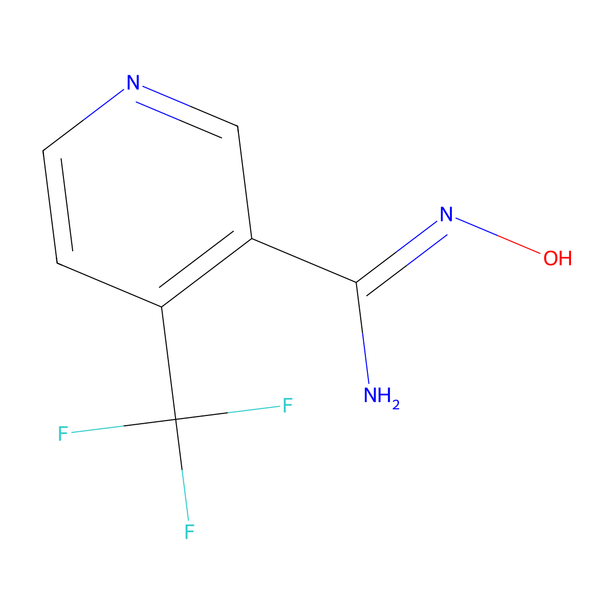 N-Hydroxy-4-(trifluoromethyl)-3-pyridinecarboximidamide molecular structure, CAS 175204-85-0