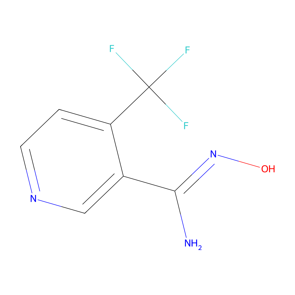 N-Hydroxy-4-(trifluoromethyl)-3-pyridinecarboximidamide molecular structure, CAS 175204-85-0