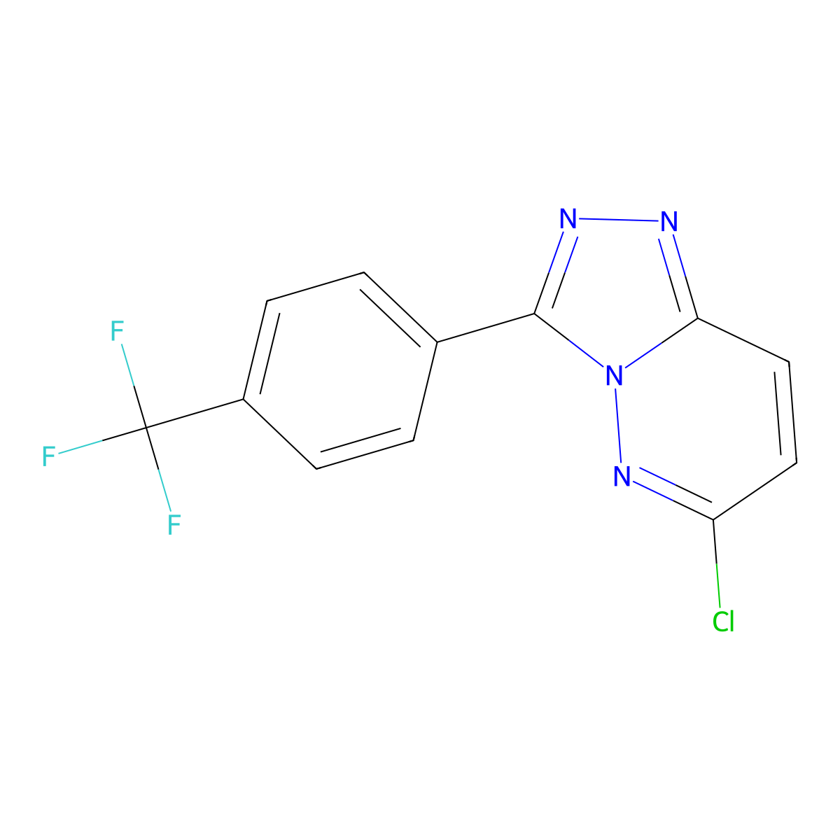 6-Chloro-3-[4-(trifluoromethyl)phenyl]-[1,2,4]triazolo[4,3-b]pyridazine molecular structure, CAS 175204-95-2