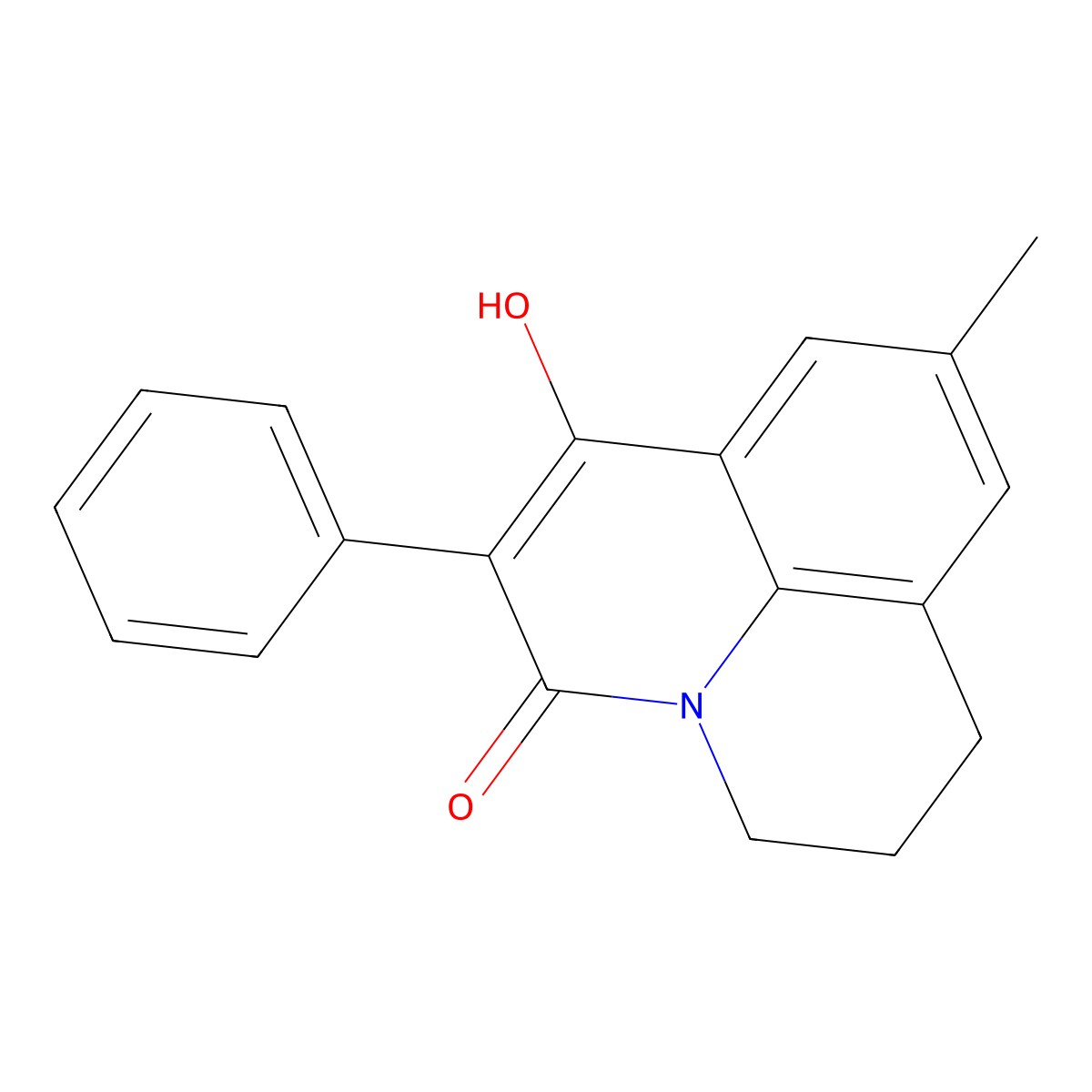 7-hydroxy-9-methyl-6-phenyl-2,3-dihydro-1H,5H-pyrido[3,2,1-ij]quinolin-5-one molecular structure, CAS 175204-96-3