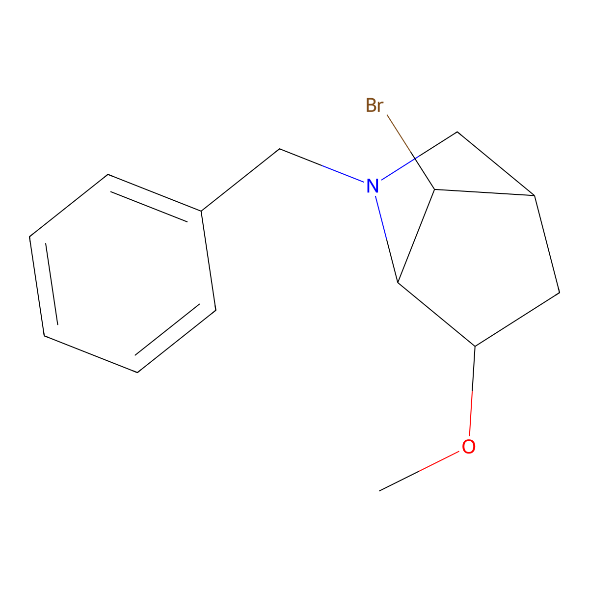 7-Bromo-6-methoxy-2-(phenylmethyl)-2-azabicyclo[2.2.1]heptane molecular structure, CAS 175204-97-4