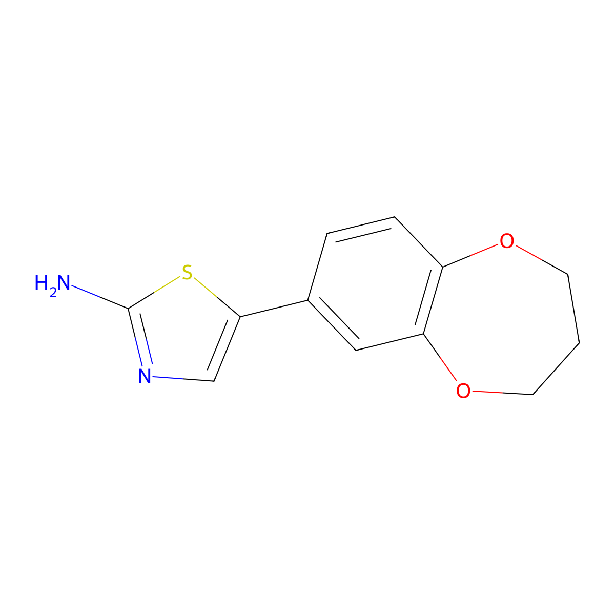 2-Amino-5-(3,4-trimethylenedioxyphenyl)thiazole molecular structure, CAS 175205-03-5