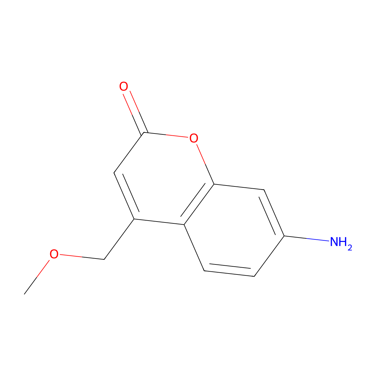7-Amino-4-(methoxymethyl)-2H-chromen-2-one molecular structure, CAS 175205-10-4