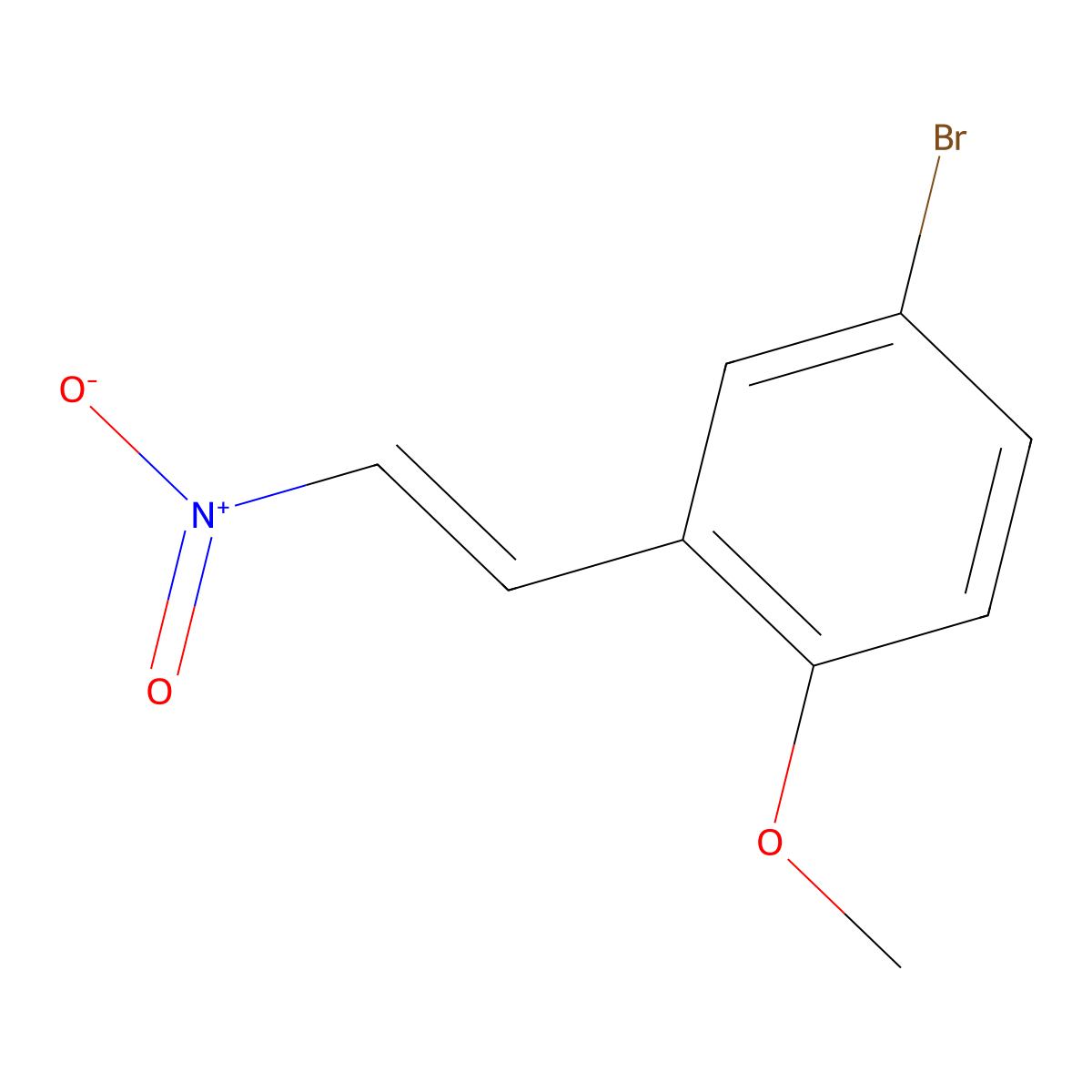 4-Bromo-1-methoxy-2-(2-nitroethenyl)benzene molecular structure, CAS 175205-14-8