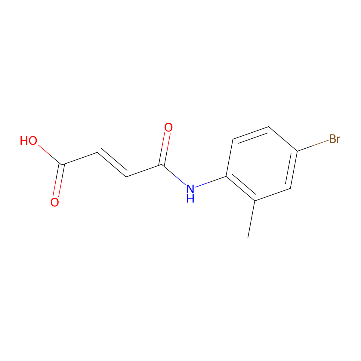 4-(4-Bromo-2-methylanilino)-4-oxobut-2-enoic acid molecular structure, CAS 175205-16-0