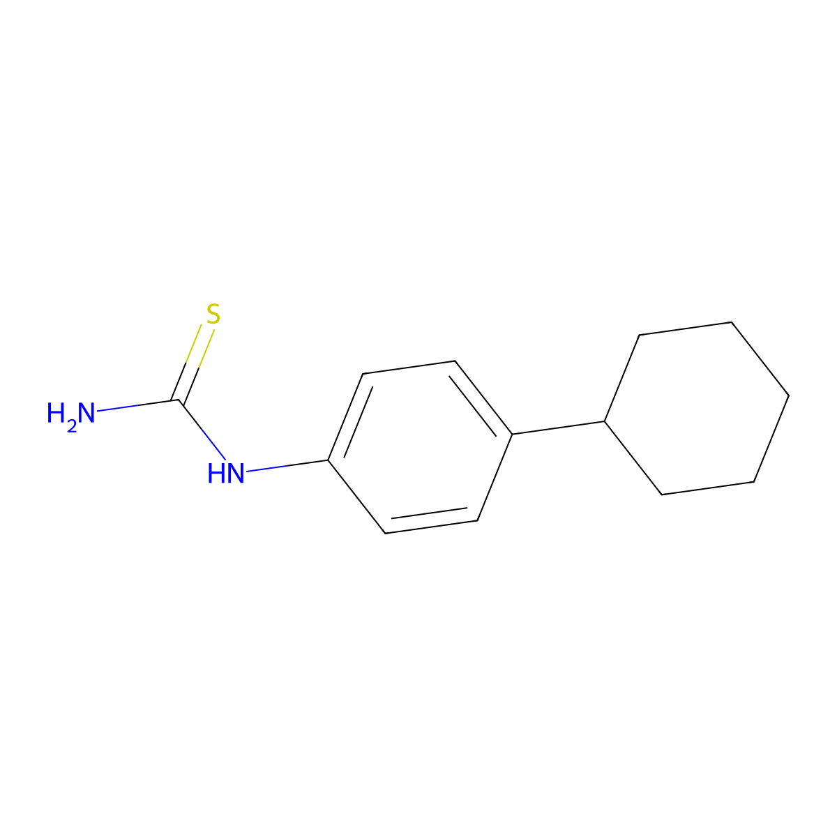 4-Cyclohexylphenylthiourea molecular structure, CAS 175205-17-1