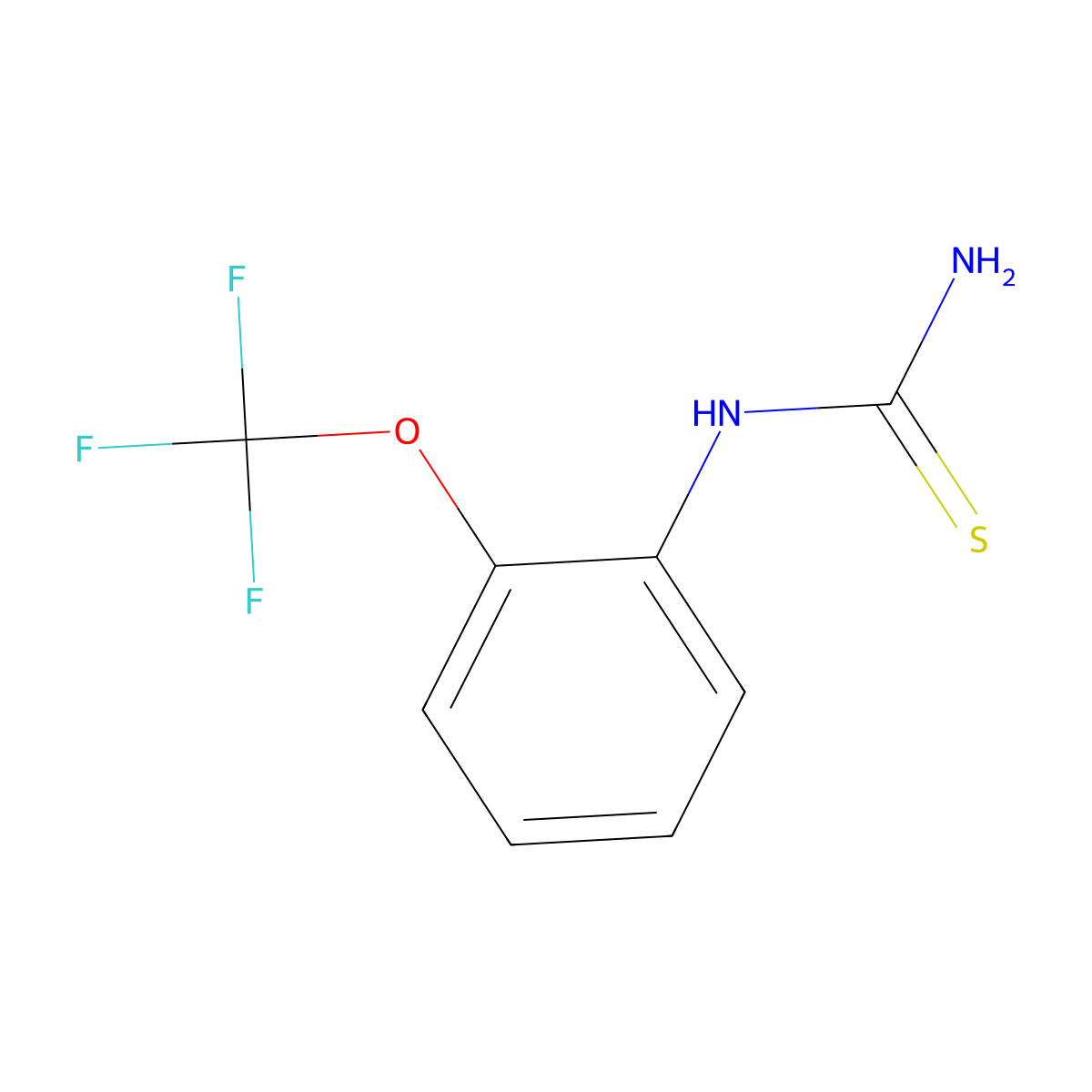 [2-(Trifluoromethoxy)phenyl]thiourea molecular structure, CAS 175205-24-0