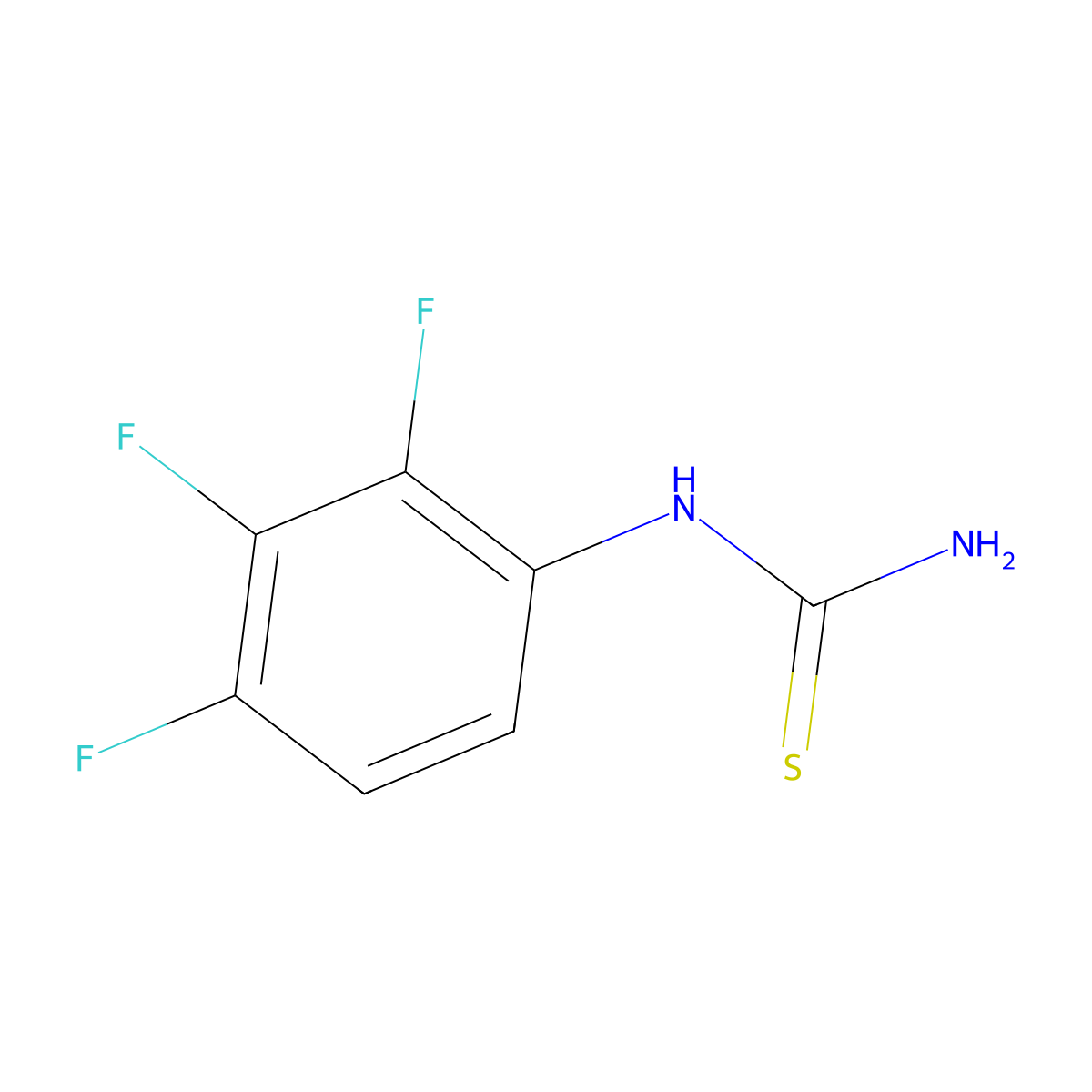 2,3,4-Trifluorophenylthiourea molecular structure, CAS 175205-26-2