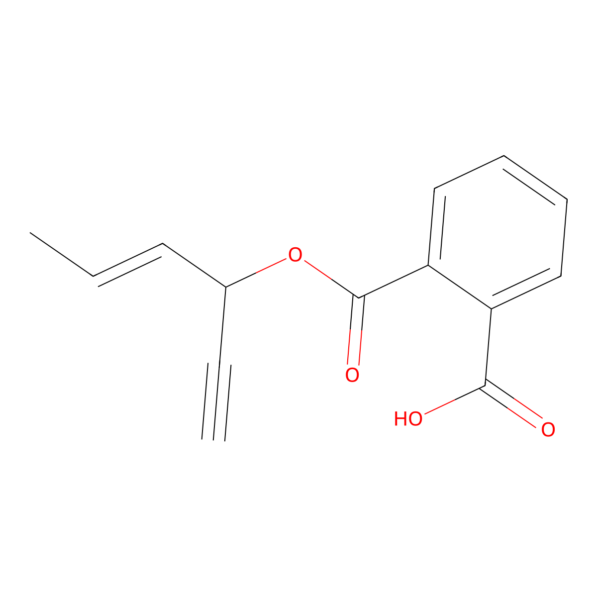 2-hex-4-en-1-yn-3-yloxycarbonylbenzoic Acid molecular structure, CAS 175205-32-0