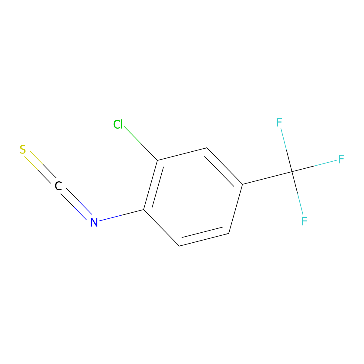 2-Chloro-1-isothiocyanato-4-(trifluoromethyl)benzene molecular structure, CAS 175205-38-6