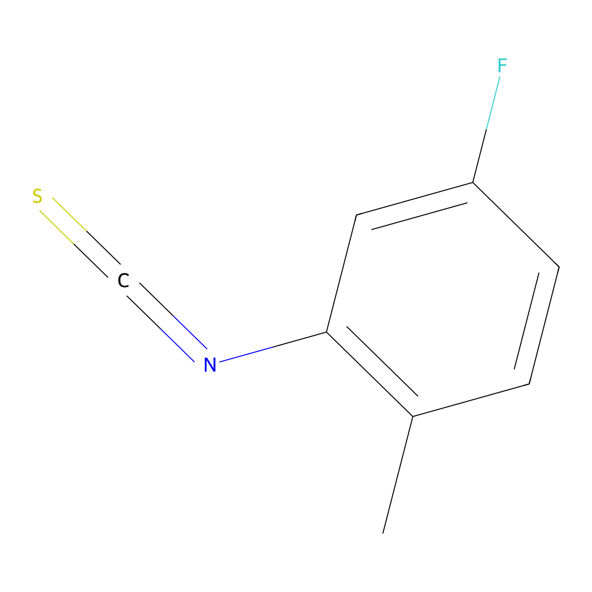 5-Fluoro-o-tolyl Isothiocyanate molecular structure, CAS 175205-39-7